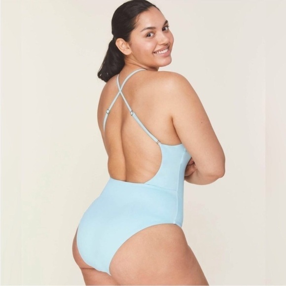Andie Swim The Asbury One Piece Blue Swimsuit Size Large - Picture 8 of 10